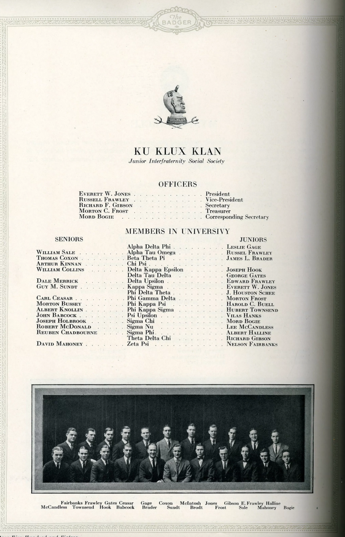 1923 Badger yearbook